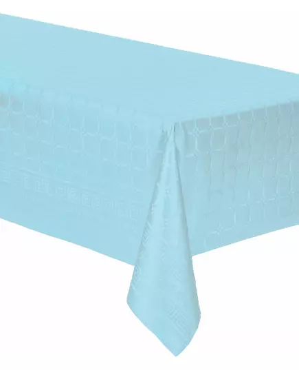 Pastellblå damaskpapirduk 6 m