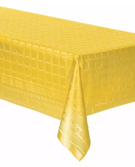 Yellow damask paper roll tablecloth 6 m
