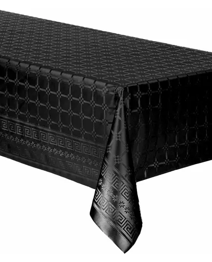 Black damask paper roll tablecloth 6 m