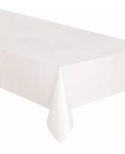 Hvit rektangulær plastduk 137 x 274 cm