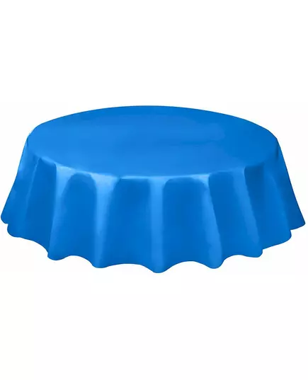 Rund blå plastduk 213 cm
