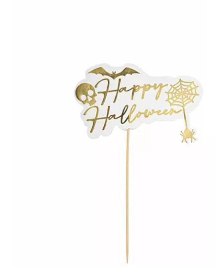 Bilde God Halloween hvit og gull 16 x 25 cm