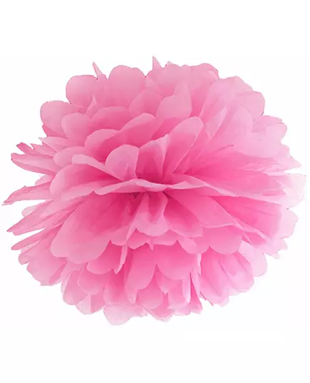 25cm fuchsia paper hanging pompom