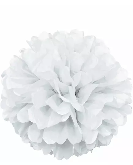White paper pompom 40 cm