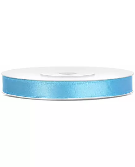 Sky blue satin ribbon 0.6 cm x 25 m