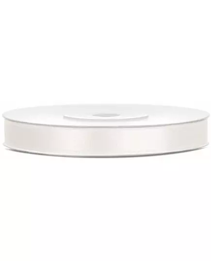 Cream satin ribbon 0.6 cm x 25 m