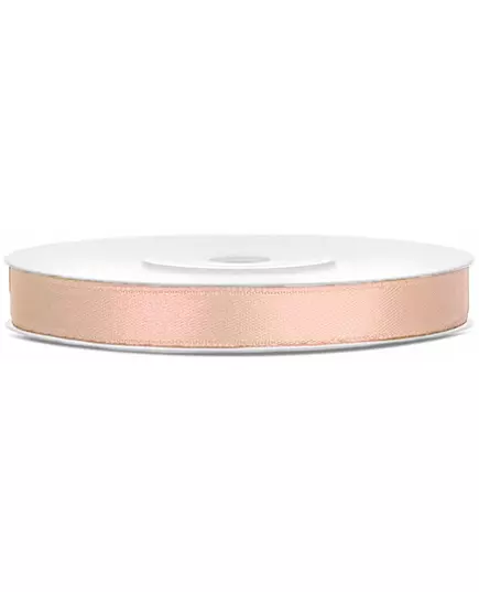 Light peach satin ribbon 0.6 cm x 25 m