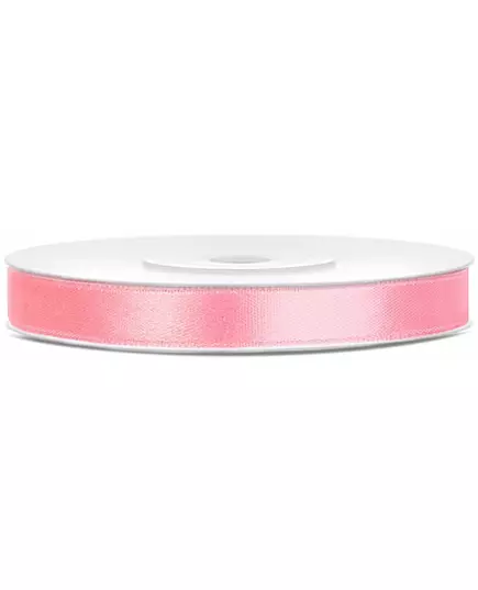 Pink satin ribbon 0.6 cm x 25 m