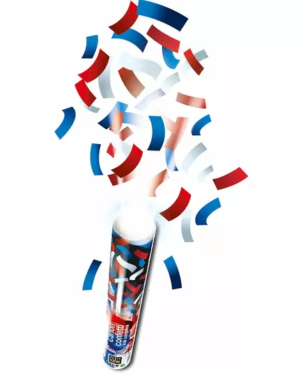 30 cm tricolor rectangular confetti launcher tube