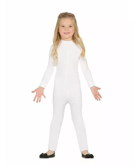 Hvit trikotjumpsuit til barn, Størrelse: 3–4 år (95–105 cm)