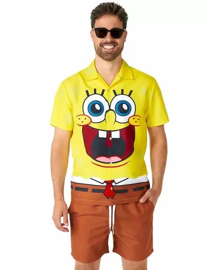Suitmeister Voksen Svampebob Firkant Sommerkostyme, Størrelse: Large (EU 52-54)