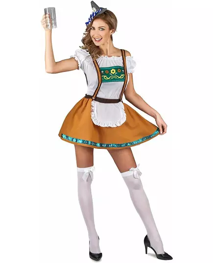Brown Bavarian costume for women, Size: Small