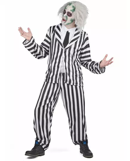 Beetlejuice-kostyme for menn, Størrelse: Medium/Large
