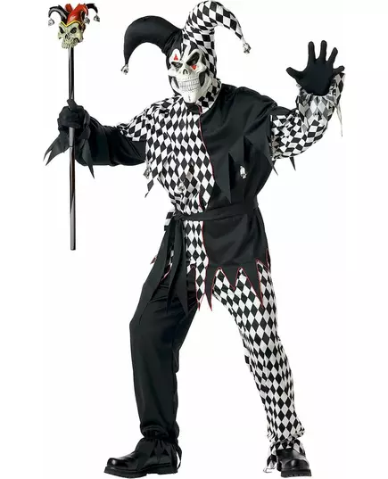 Svarte menn Halloween Harlekinklovnkostyme, Størrelse: Small