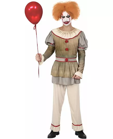 Psycho clown costume for men, Size: Medium
