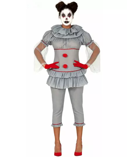 Psychopathic clown costume for women's pants, Size: Small (36-38)