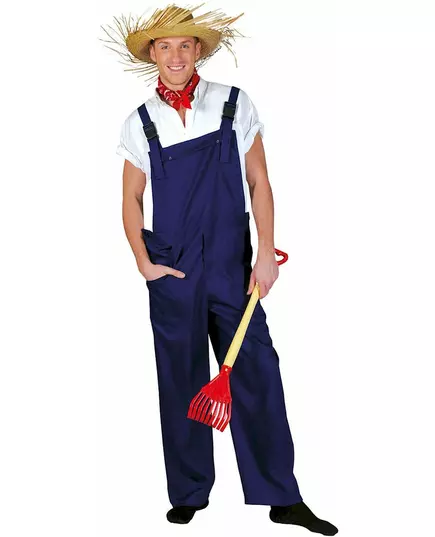 Blå jumpsuit-kostyme for voksne, Størrelse: Large