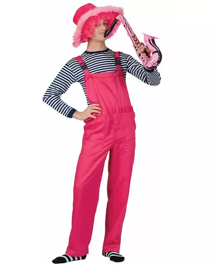 Neonrosa jumpsuit-kostyme for voksne, Størrelse: Large