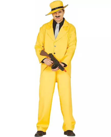 Gult gangsterkostyme for voksne
