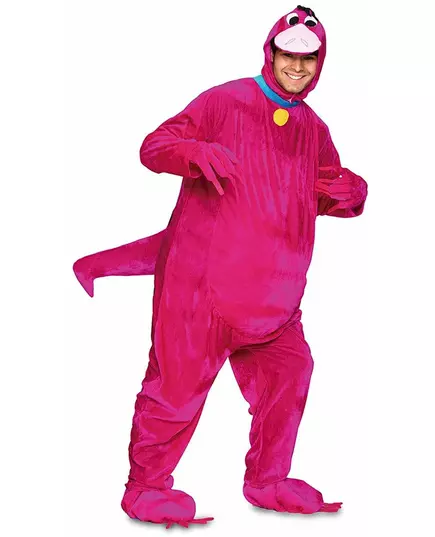 Adult's friendly pink dinosaur costume