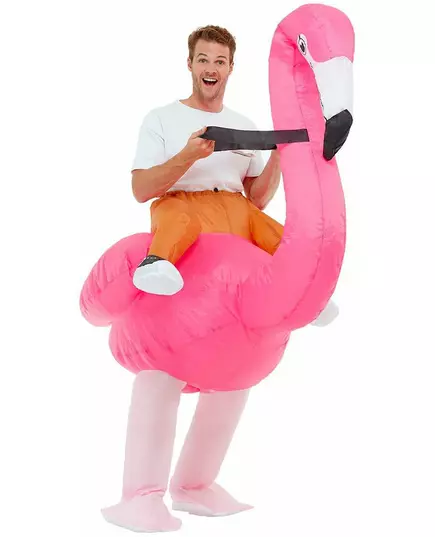 Stort rosa flamingokostyme til voksne