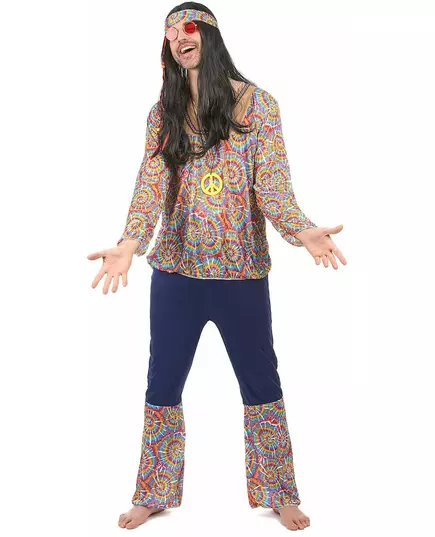 Psykedelisk hippiekostyme for menn