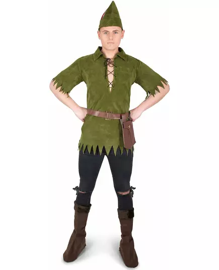 Men's suede-effect woodland man costume, Size: Medium