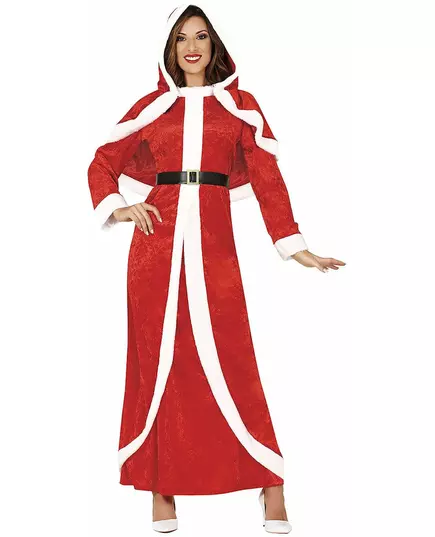 Mother Christmas costume long dress for women, Size: Medium (38-40)