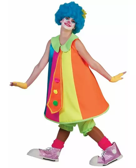 Women's fluorescent clown dress costume