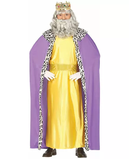 Adult yellow and purple magic king costume