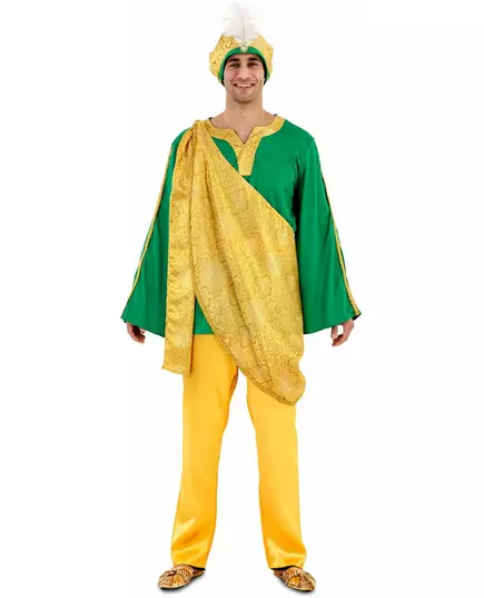 Yellow Sultan King Mage Costume for Adults