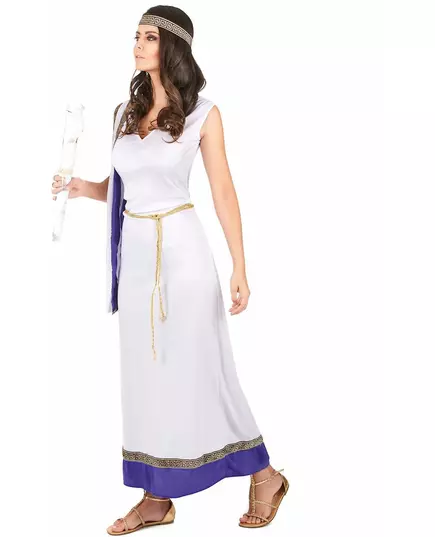 Long purple Roman costume for women