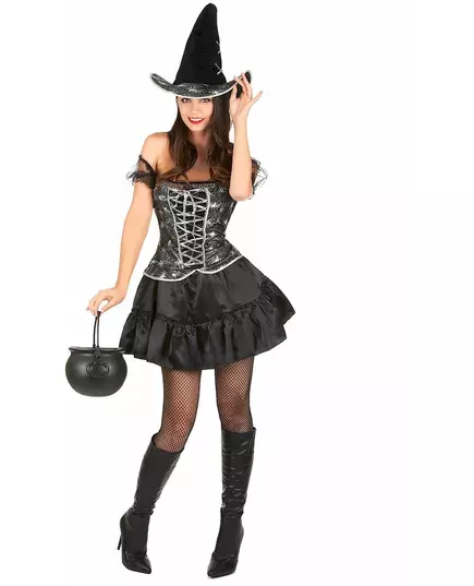 Sexy heksekostyme med overdel til kvinner Halloween, Størrelse: Medium/Large
