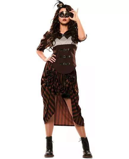 Steampunk-kostyme for kvinner, Størrelse: Medium/Large (42)