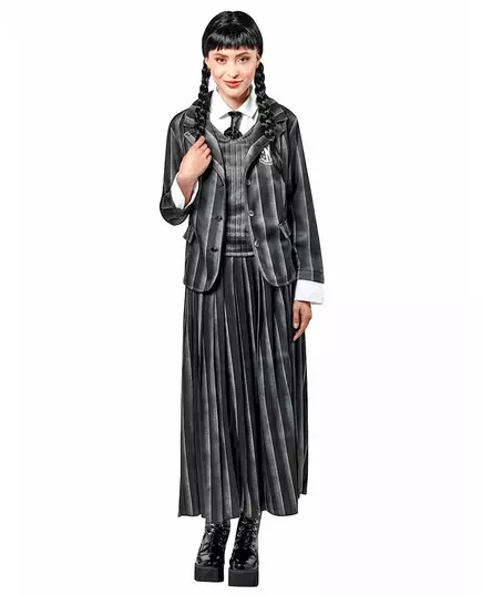 Wednesday Addams skoleuniformkostyme for kvinner, Størrelse: Large