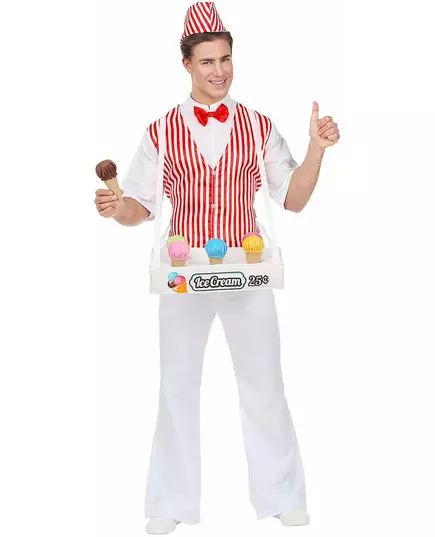 Men's ice cream vendor costume, Size: Medium/Large