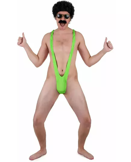 Neongrønn Mankini for menn