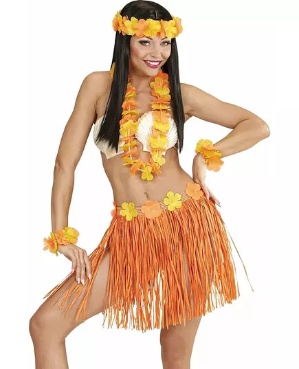 Voksen oransje og gul hawaiisk kit
