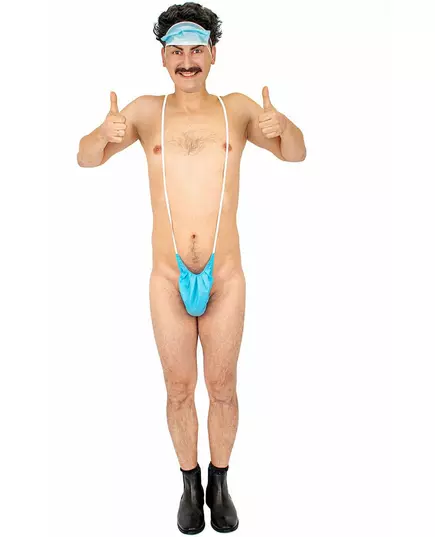Blå mankini for menn
