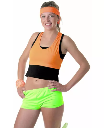 Neongrønne minishorts til dame