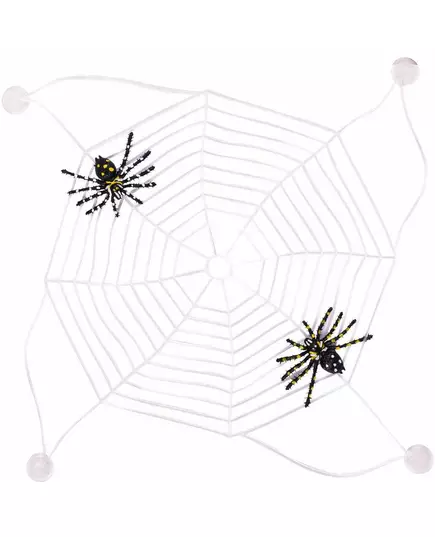 Fosforescerende spindelvev 27x27cm