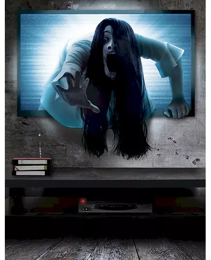 Veggklistremerke med besatt TV 70 x 80 cm