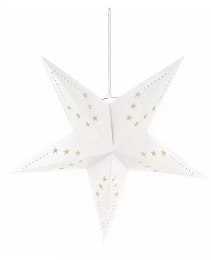 Hvit stjernependellampe 60 cm