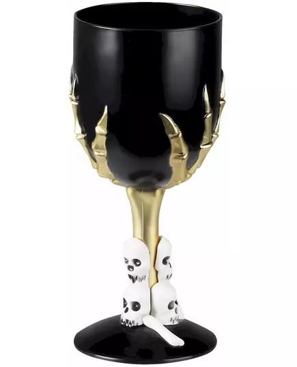 Halloween svart og gull plastglass