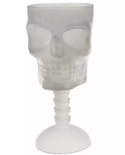 Fosforescerende hodeskalleglass 18 cm