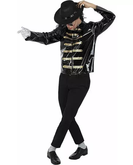 Michael Jackson voksen svart jakke, Størrelse: Small/Medium