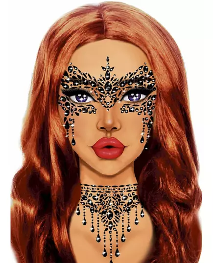 Black Wolf Adhesive Face Jewels