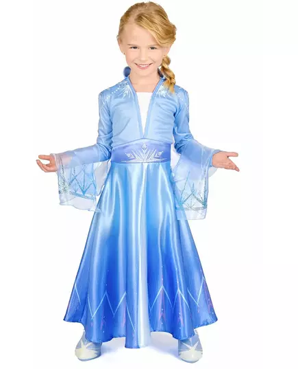 Elsa Frost 2 Deluxe-kostyme for jenter, Størrelse: 7–8 år (124–136 cm)