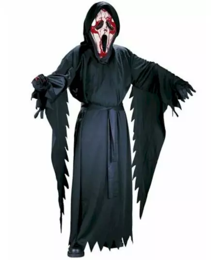 Bloody Ghost Face Costume for Kids - Scream, Size: 12-14 years (139-152 cm)
