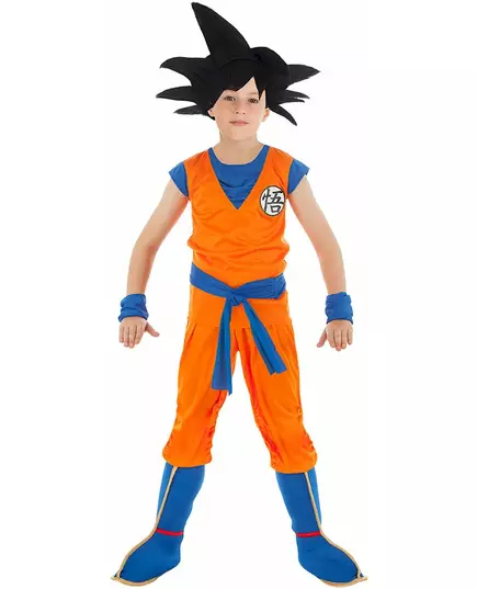 Goku Saiyan Dragon Ball Z barnekostyme, Størrelse: 5–6 år (116 cm)
